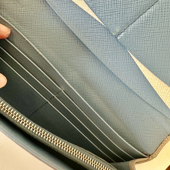 Prada Blue and Beige Wallet - Picture 6 of 11